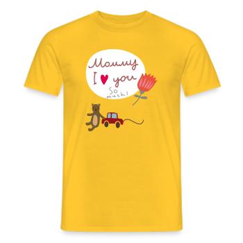 Mommy Muttertag - Männer T-Shirt - Gelb - Vorne - AI Model Male 178 dark (178cm)