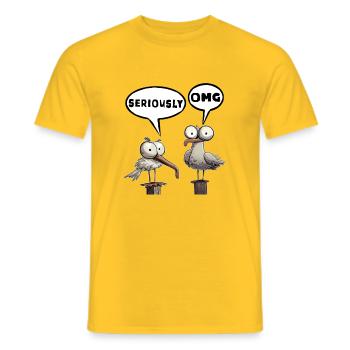 Omg, sérieusement, cool - T-shirt homme - jaune - Devant - AI Model Male 178 dark (178cm)