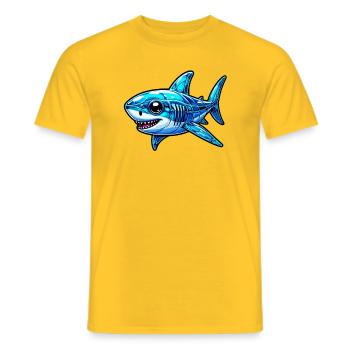 Requin - T-shirt homme - jaune - Devant - AI Model Male 178 dark (178cm)