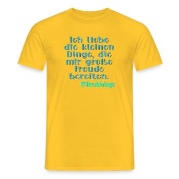 Beruf Mikrobiologe BIOLOGIE - Männer T-Shirt - Gelb - Vorne - AI Model Male 178 dark (178cm)