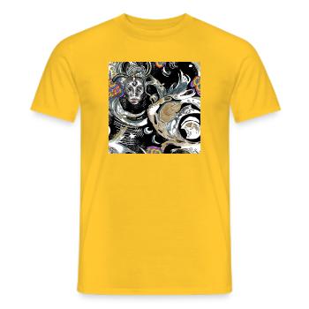Celestial Wonder Fusion der Kunstfertigkeit - Männer T-Shirt - Gelb - Vorne - AI Model Male 178 dark (178cm)