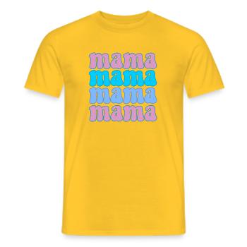 Mama Mama Mama Mama Mam - Männer T-Shirt - Gelb - Vorne - AI Model Male 178 dark (178cm)