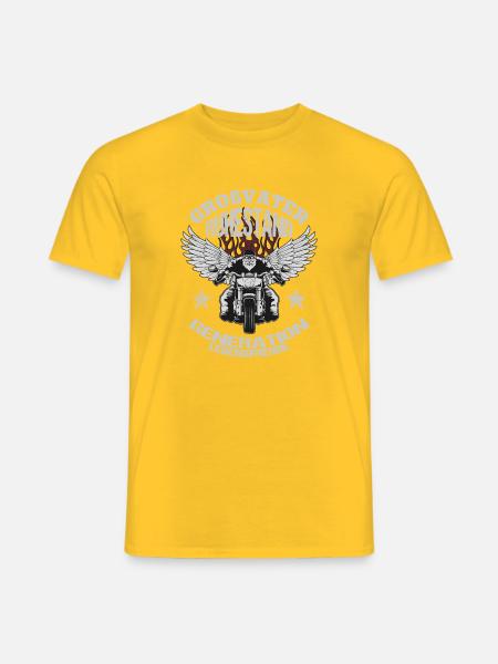 Großvater Ruhestand Motorrad - Männer T-Shirt - Gelb