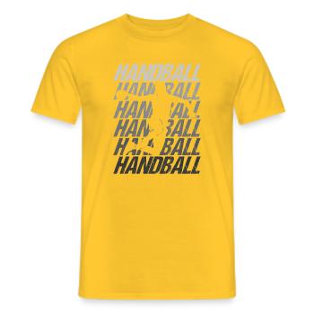 Handball Handballspieler Wurf - Männer T-Shirt - Gelb - Vorne - AI Model Male 178 dark (178cm)