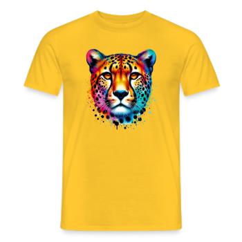 Guépard - T-shirt homme - jaune - Devant - AI Model Male 178 dark (178cm)