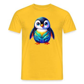 Penguin - Men's T-Shirt - yellow - Front - AI Model Male 178 dark (178cm)