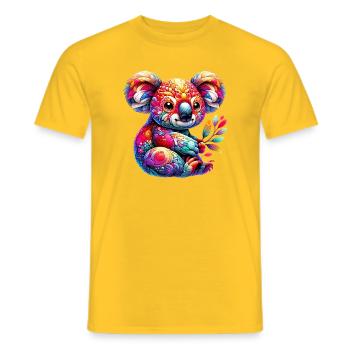Koala - T-shirt homme - jaune - Devant - AI Model Male 178 dark (178cm)
