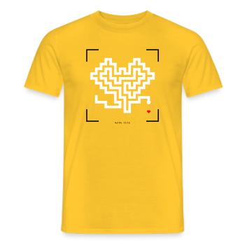 Serpent rétro - T-shirt homme - jaune - Devant - AI Model Male 178 dark (178cm)