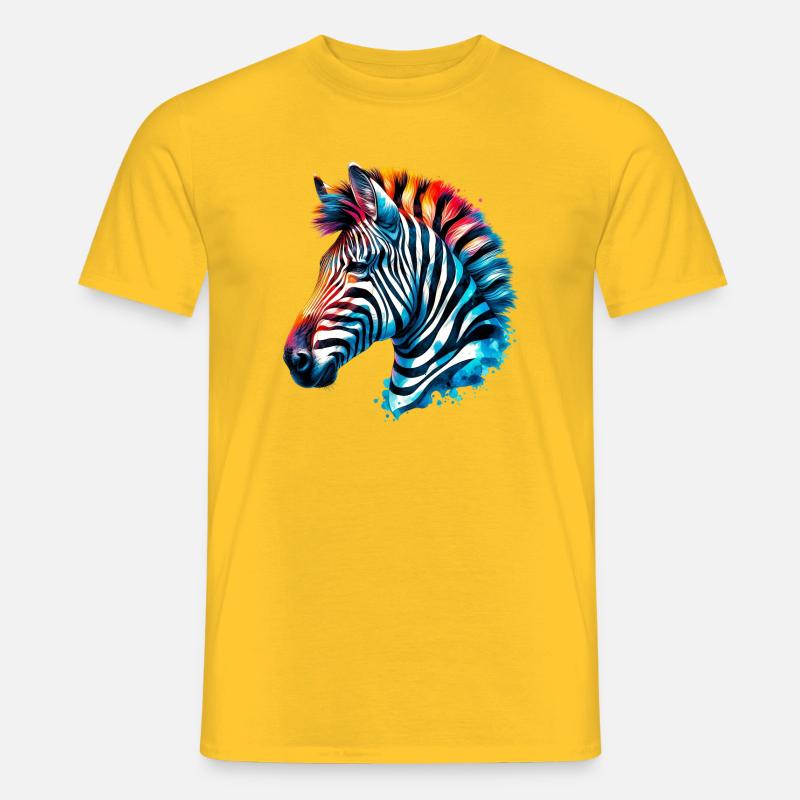Zebra - Männer T-Shirt - Gelb