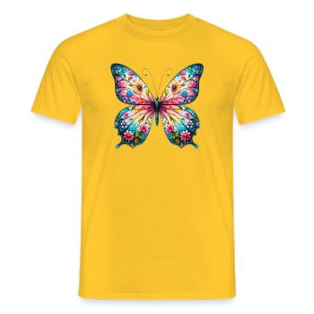 Schmetterling - Männer T-Shirt - Gelb - Vorne - AI Model Male 178 dark (178cm)