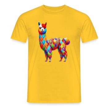 Alpaga - T-shirt homme - jaune - Devant - AI Model Male 178 dark (178cm)
