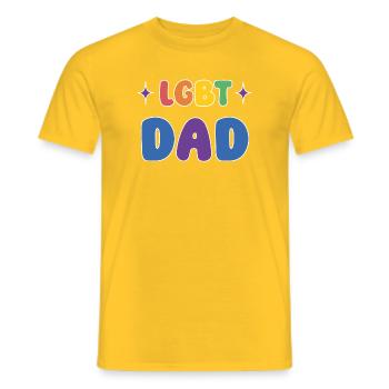LGBTQ-Pride-Monat - LGBT-Vater - Männer T-Shirt - Gelb - Vorne - AI Model Male 178 dark (178cm)