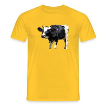 Kuh - Männer T-Shirt - Gelb - Vorne - AI Model Male 178 dark (178cm)