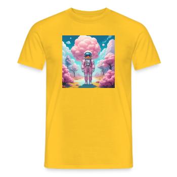 Spaceman - Men's T-Shirt - yellow - Front - AI Model Male 178 dark (178cm)