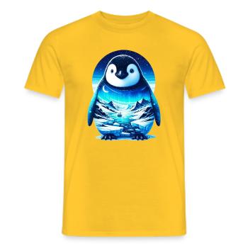 Penguin - Men's T-Shirt - yellow - Front - AI Model Male 178 dark (178cm)