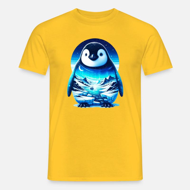 Pinguin - Männer T-Shirt - Gelb