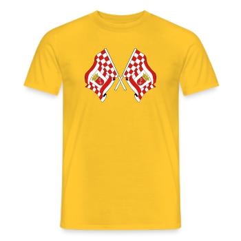 Two flags Bremen - Men's T-Shirt - yellow - Front - AI Model Male 178 dark (178cm)