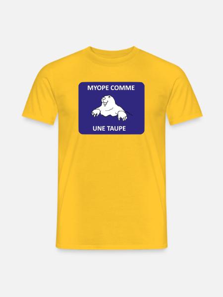 Short-sighted as a mole - Men's T-Shirt - yellow