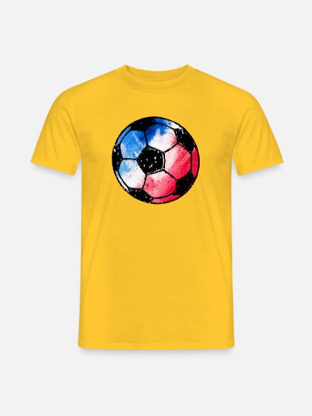 Fußball Frankreich - blau weiß rot  - Männer T-Shirt - Gelb