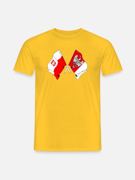Drapeau de la Pologne, Grande-Pologne croisée - T-shirt homme - jaune