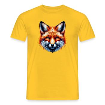 Renard - T-shirt homme - jaune - Devant - AI Model Male 178 dark (178cm)