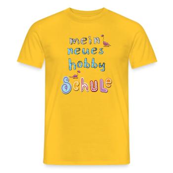 Écolier Enfant - T-shirt homme - jaune - Devant - AI Model Male 178 dark (178cm)