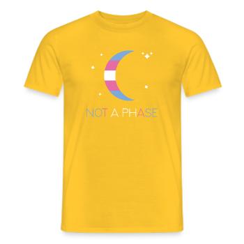 LGBTQ Pride Month - Keine Phase - Transgender - Männer T-Shirt - Gelb - Vorne - AI Model Male 178 dark (178cm)