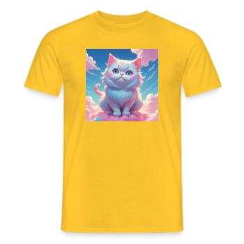 Kitten - Men's T-Shirt - yellow - Front - AI Model Male 178 dark (178cm)