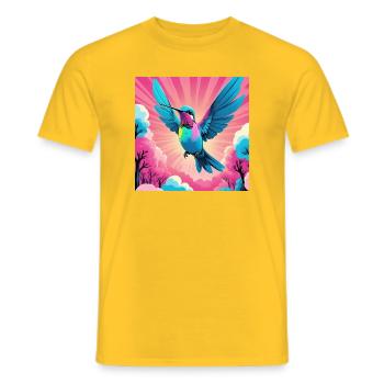 Colibri - T-shirt homme - jaune - Devant - AI Model Male 178 dark (178cm)