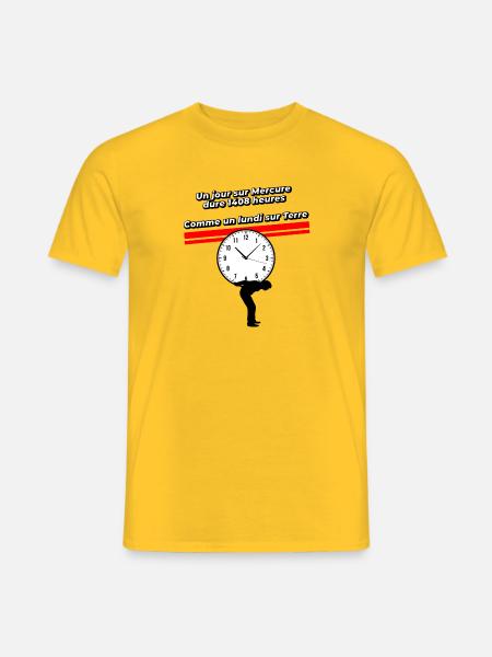 Un lundi sur terre - T-shirt homme - jaune