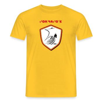 Normandie - Männer T-Shirt - Gelb - Vorne - AI Model Male 178 dark (178cm)