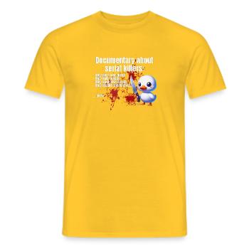 Êtes-vous un tueur en série ? - T-shirt homme - jaune - Devant - AI Model Male 178 dark (178cm)