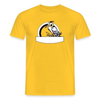 Pelican Bird in a Circle (mod.) - Men's T-Shirt - yellow - Front - AI Model Male 178 dark (178cm)
