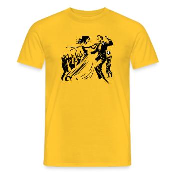 Couple de mariés - T-shirt homme - jaune - Devant - AI Model Male 178 dark (178cm)