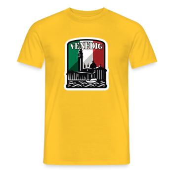 Viva Venezia - T-shirt homme - jaune - Devant - AI Model Male 178 dark (178cm)