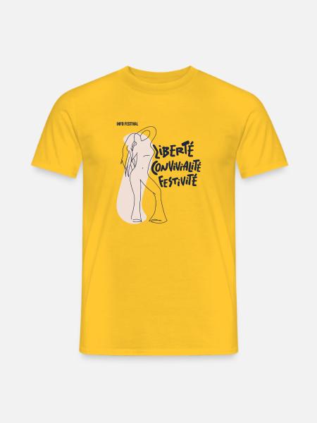 Fühl dich frei Mädchen - Männer T-Shirt - Gelb