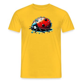 Coccinelle - T-shirt homme - jaune - Devant - AI Model Male 178 dark (178cm)