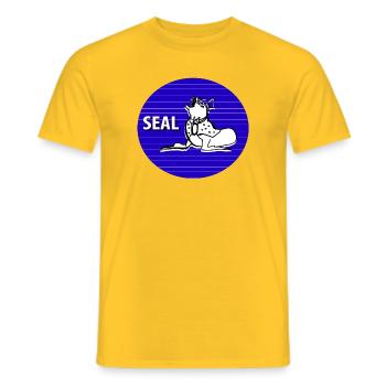 Seehund - Männer T-Shirt - Gelb - Vorne - AI Model Male 178 dark (178cm)