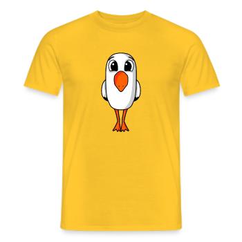 Seagull Bird Motif North Sea - Men's T-Shirt - yellow - Front - AI Model Male 178 dark (178cm)