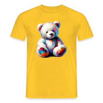 Orso Orsacchiotto Ours en peluche - T-shirt homme - jaune - Devant - AI Model Male 178 dark (178cm)