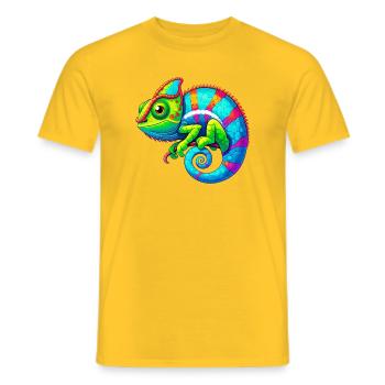 Caméléon - T-shirt homme - jaune - Devant - AI Model Male 178 dark (178cm)