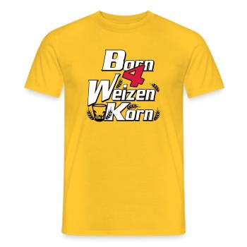 Wheat grain - born 4 grain - Party Fun --- - Men's T-Shirt - yellow - Front - AI Model Male 178 dark (178cm)