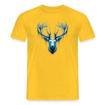 Ice Stag - Men's T-Shirt - yellow - Front - AI Model Male 178 dark (178cm)