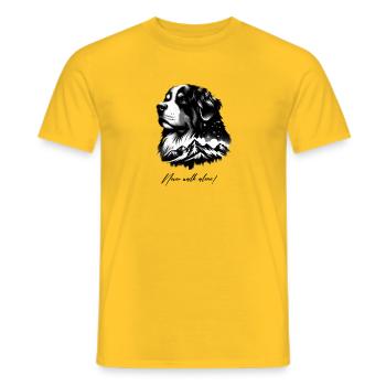Berner Sennenhund - Männer T-Shirt - Gelb - Vorne - AI Model Male 178 dark (178cm)