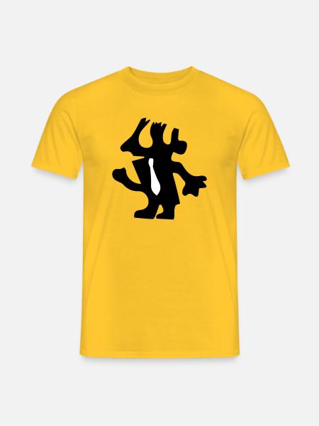 Man in minimalist design - Men's T-Shirt - yellow