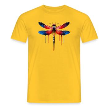 Libelle - Männer T-Shirt - Gelb - Vorne - AI Model Male 178 dark (178cm)