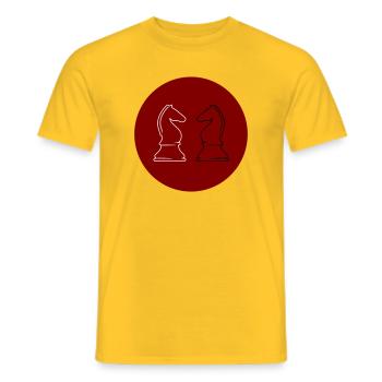 Échecs 2Springer - T-shirt homme - jaune - Devant - AI Model Male 178 dark (178cm)