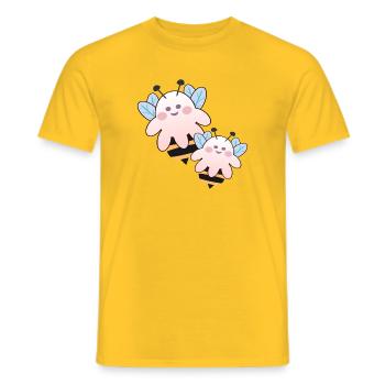 HALLOWEEN COSTUMES GHOSTS COUPLES - Men's T-Shirt - yellow - Front - AI Model Male 178 dark (178cm)