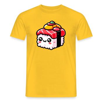 Sushi - T-shirt homme - jaune - Devant - AI Model Male 178 dark (178cm)