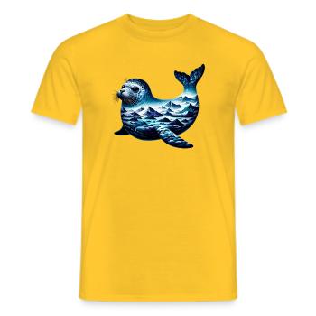 Seal - Men's T-Shirt - yellow - Front - AI Model Male 178 dark (178cm)